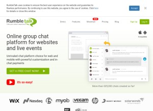 How rumbletalk.com looks like on a tablet such as an iPad.