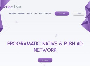 How runative.com looks like on a tablet such as an iPad.