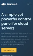 How runcloud.io looks like on a mobile device such as an iPhone.