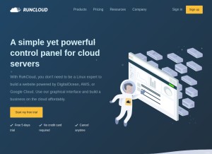 How runcloud.io looks like on a tablet such as an iPad.