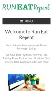 How runeatrepeat.com looks like on a mobile device such as an iPhone.