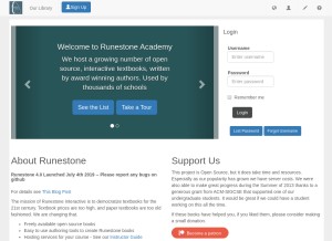 How runestone.academy looks like on a tablet such as an iPad.