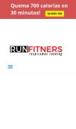 How runfitners.com looks like on a mobile device such as an iPhone.