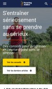 How running-addict.fr looks like on a mobile device such as an iPhone.
