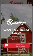 How runnings.com looks like on a mobile device such as an iPhone.