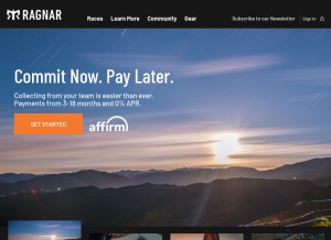 How runragnar.com looks like on a tablet such as an iPad.