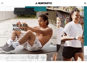 How runtastic.com looks like on a tablet such as an iPad.