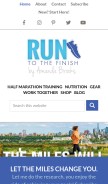 How runtothefinish.com looks like on a mobile device such as an iPhone.