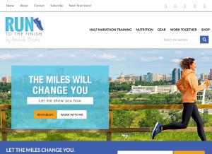 How runtothefinish.com looks like on a tablet such as an iPad.