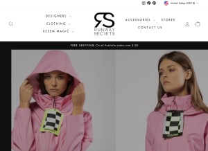 How runwaysecrets.com.au looks like on a tablet such as an iPad.