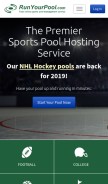 How runyourpool.com looks like on a mobile device such as an iPhone.