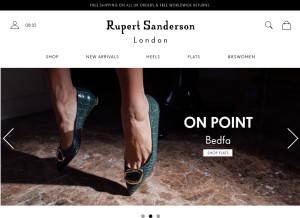 How rupertsanderson.com looks like on a tablet such as an iPad.