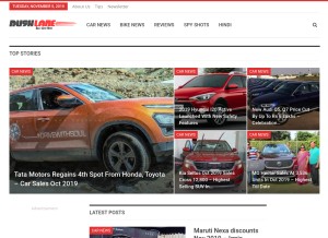 How rushlane.com looks like on a tablet such as an iPad.