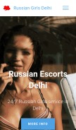 How russiangirls.co.in looks like on a mobile device such as an iPhone.
