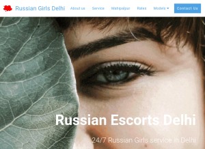 How russiangirls.co.in looks like on a tablet such as an iPad.
