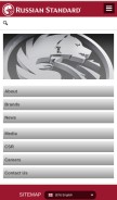 How russianstandard.com looks like on a mobile device such as an iPhone.