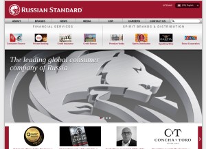 How russianstandard.com looks like on a tablet such as an iPad.