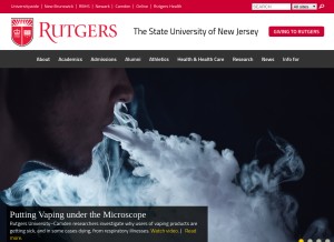 How rutgers.edu looks like on a tablet such as an iPad.