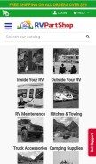 How rvpartshop.com looks like on a mobile device such as an iPhone.