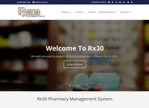 How rx30.com looks like on a tablet such as an iPad.