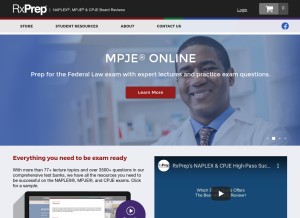 How rxprep.com looks like on a tablet such as an iPad.