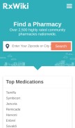 How rxwiki.com looks like on a mobile device such as an iPhone.