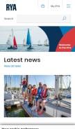 How rya.org.uk looks like on a mobile device such as an iPhone.