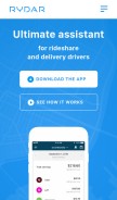 How rydar.io looks like on a mobile device such as an iPhone.