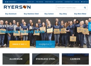 How ryerson.com looks like on a tablet such as an iPad.