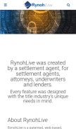 How rynoh.com looks like on a mobile device such as an iPhone.