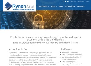 How rynoh.com looks like on a tablet such as an iPad.