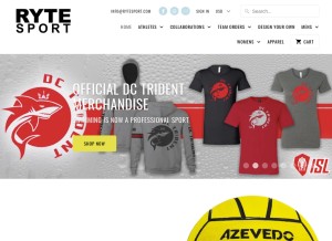 How rytesport.com looks like on a tablet such as an iPad.