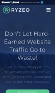 How ryzeo.com looks like on a mobile device such as an iPhone.