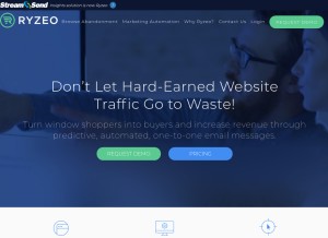 How ryzeo.com looks like on a tablet such as an iPad.