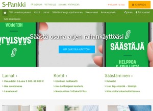 How s-pankki.fi looks like on a tablet such as an iPad.