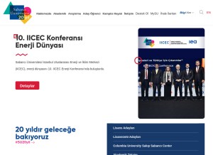 How sabanciuniv.edu looks like on a tablet such as an iPad.