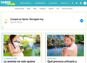 How sabervivirtv.com looks like on a tablet such as an iPad.