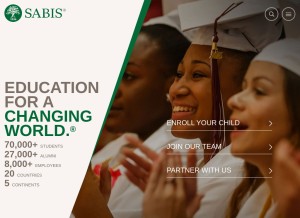 How sabis.net looks like on a tablet such as an iPad.