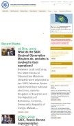 How sadc.int looks like on a mobile device such as an iPhone.