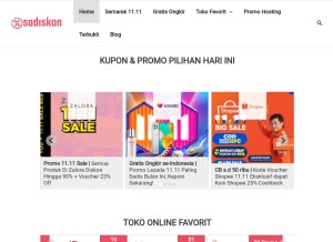 How sadiskon.com looks like on a tablet such as an iPad.