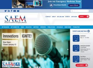 How saem.org looks like on a tablet such as an iPad.