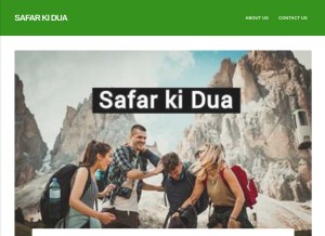 How safarkidua.site looks like on a tablet such as an iPad.