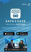 How safe2save.org looks like on a mobile device such as an iPhone.