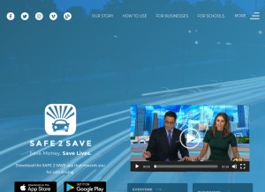 How safe2save.org looks like on a tablet such as an iPad.