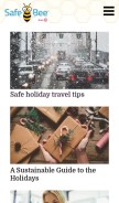 How safebee.com looks like on a mobile device such as an iPhone.