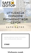 How safeizotop.pl looks like on a mobile device such as an iPhone.