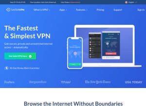 How safervpn.com looks like on a tablet such as an iPad.