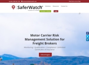 How saferwatch.com looks like on a tablet such as an iPad.