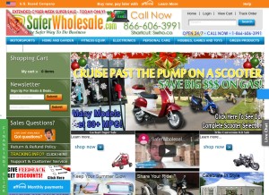 How saferwholesale.com looks like on a tablet such as an iPad.