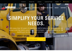 How safety-kleen.com looks like on a tablet such as an iPad.